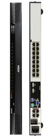 1-Local/2-Remote Access 16-Port Multi-Interface Cat 5 KVM over IP Switch